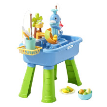 Spatter- en leer-watertafel met gesimuleerd watersysteem-Blauw
