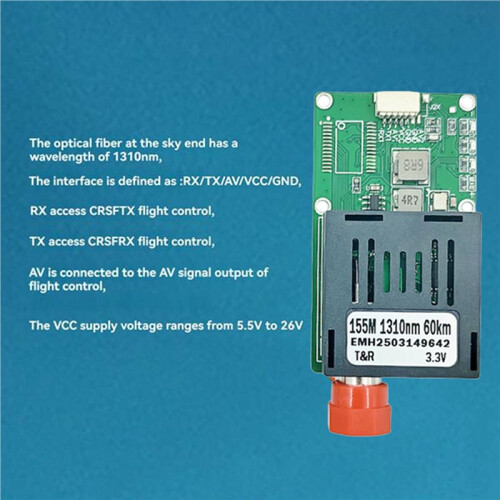 2X TTL Optical Transmitter Module 60KM Optical End Device Dedicated Optical Port St Interface Module UART/SBUS