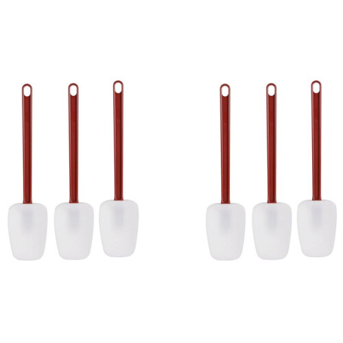6Pack Espátulas de Silicone Resistente Ao Calor, Espátula de Silicone, Espátula de Raspador de Borracha 10 Polegadas, Uso Na Cozinha B