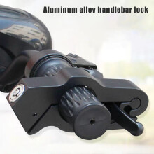 (Black alloy model (handlebar lock)) 2-in-1 Anti-Theft Motorcycle Lock for ATV/Moped
