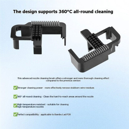 Nozzle Wiper Cleaner for  P2S Cleaning Tool Quick Install Resistant High Temperatures 3D Printers Accessories 2