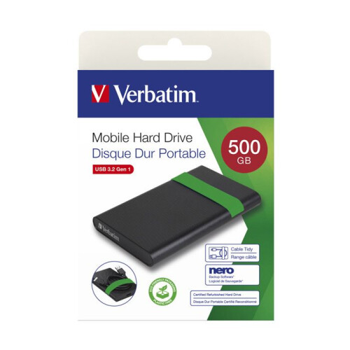Verbatim Disco rígido recondicionado - Verbatim - 500Go - USB3 - 2.5" - Compatível com Windows e Mac 2