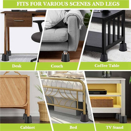 8 Elevadores de Móveis de 4 Polegadas, Elevadores de Cama Resistente para Mesa, Sofá, Cadeira, Armário, Estrutura de Cama, Dormitório 2