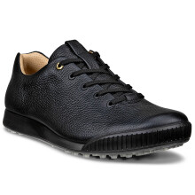 (UK 12-12.5, Black) Ecco Mens 2026 Golf Street Retro Hybrid Waterproof Leather Spikeless Golf Shoes