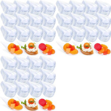 300 Peças Pratos de Aperitivo Inquebráveis Talheres Copo de Degustação de Plástico Reutilizável Prato de Molho Copo de Sorvete Caviary A
