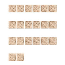 20 Pack Wood Carved Applique Onlay Square Carving Decal Unpainted Flower Door Cabinet Furniture Decoration 3.94X3.94Inch
