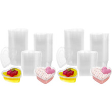 100 Pcs Valentine'S Day Heart Shaped Storage Containers, 5 Oz Heart Shaped Slime Storage for DIY CraftMaking Liquid Foam