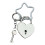 Fashionable Oversized Love Lock Keyring Perfect For-Silver 1
