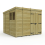 9 x 9 Pent Shed Tanalised (Double Door, With Windows) 2