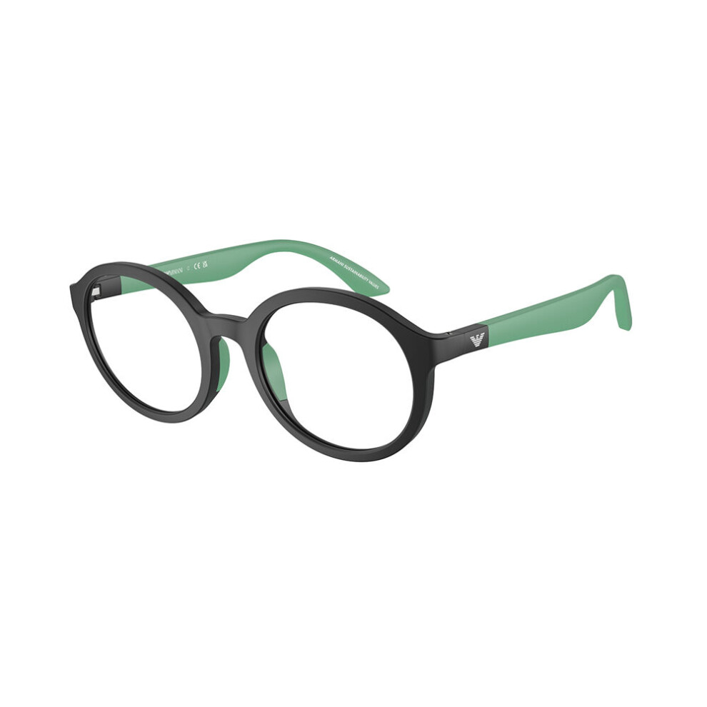 Emporio Armani Black Kid Ek3005 5001 Optical Frames Injected Round Normal - Image 3