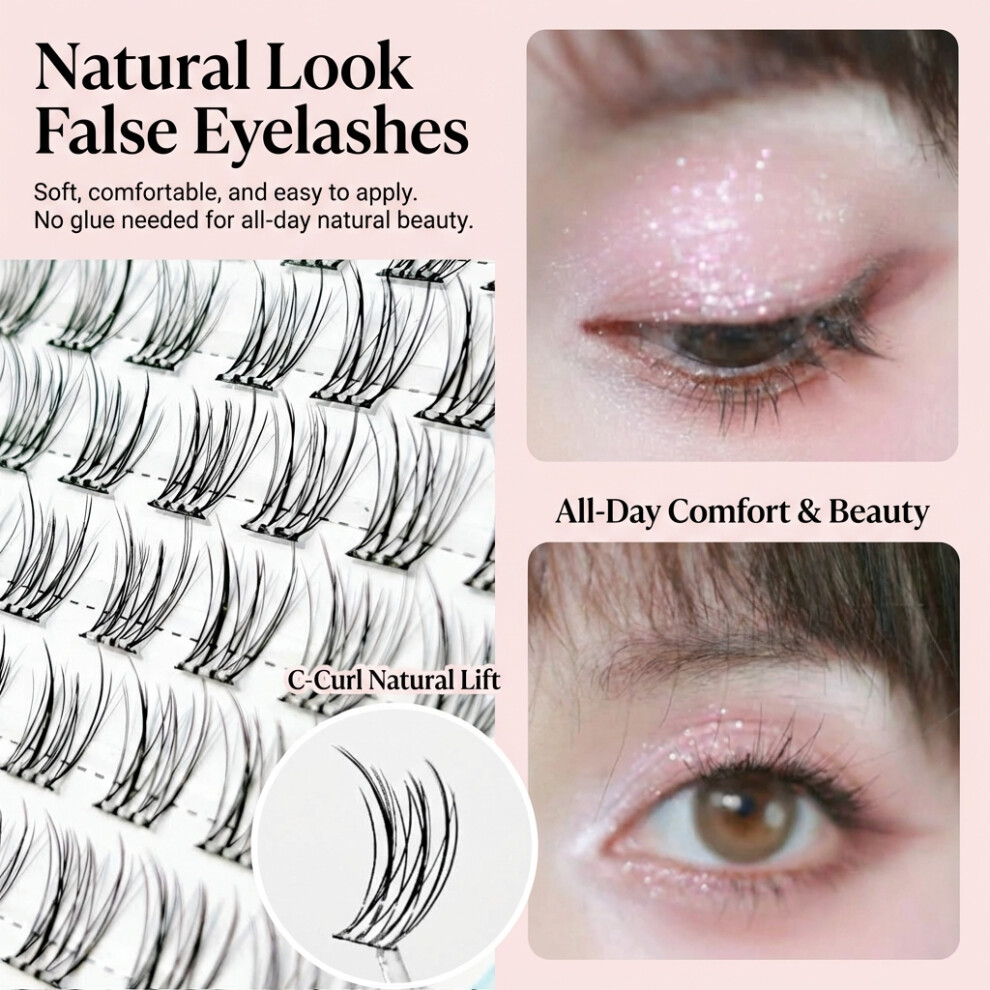 Dcph-Clothing (6 Pairs) Lightweight Synthetic Eyelashes For Daily Wear