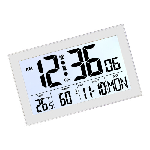 Practical Electronic Clock With Quiet Movement And-White
