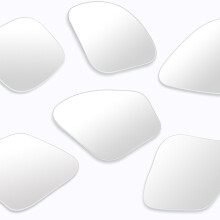 (Square mirror suction cup type [black 1 pair]) 360 Rotatable Car Blind Spot Mirror