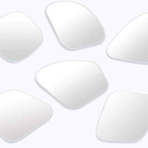 (Square mirror suction cup type [black 1 pair]) 360 Rotatable Car Blind Spot Mirror