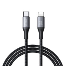 Joyroom Flash sorozatú gyorstöltő USB-C - Lightning kábel 30W, 1m - fekete