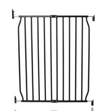 (Black, 70cm - 80cm) Safetots Screw Fit Metal Baby Gate, Black