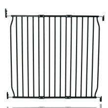 (Black, 100cm - 110cm) Safetots Screw Fit Metal Baby Gate, Black