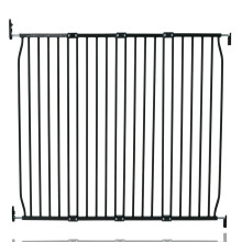 (Black, 130cm - 140cm) Safetots Screw Fit Metal Baby Gate, Black