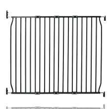 (Black, 110cm - 120cm) Safetots Screw Fit Metal Baby Gate, Black