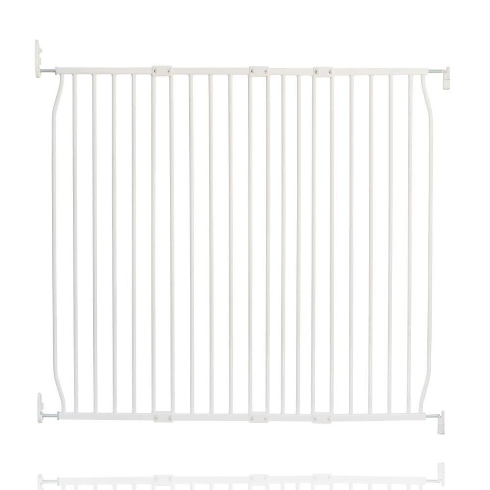 Safetots (White, 120Cm - 130Cm) Screw Fit Metal Baby Gate, Black