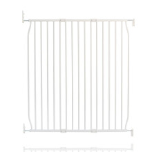 (White, 100cm - 110cm) Safetots Screw Fit Metal Baby Gate, Black