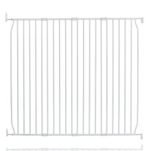 (White, 130cm - 140cm) Safetots Screw Fit Metal Baby Gate, Black