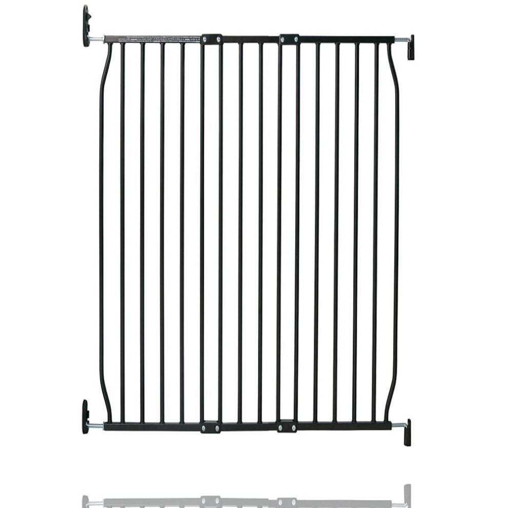 Safetots (Black, 90Cm - 100Cm) Extra Tall Screw Fit Metal Baby Gate