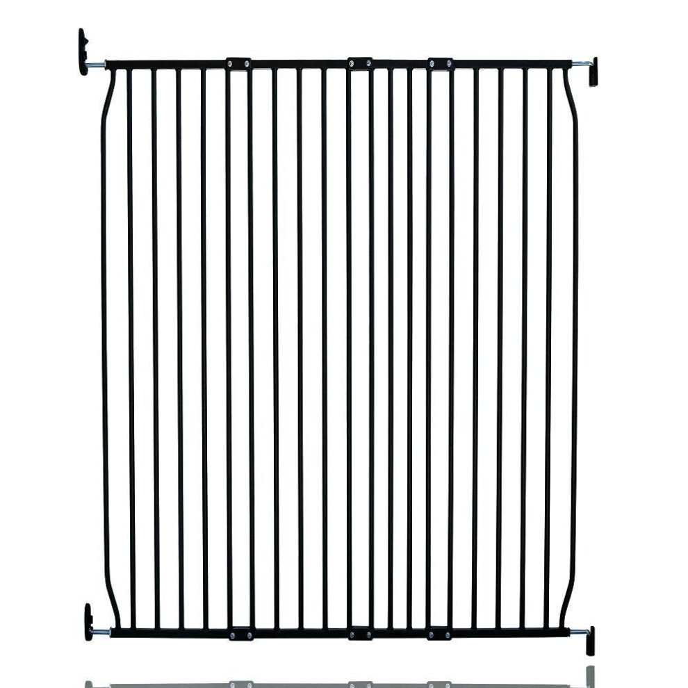 Safetots (Black, 120Cm - 130Cm) Extra Tall Screw Fit Metal Baby Gate