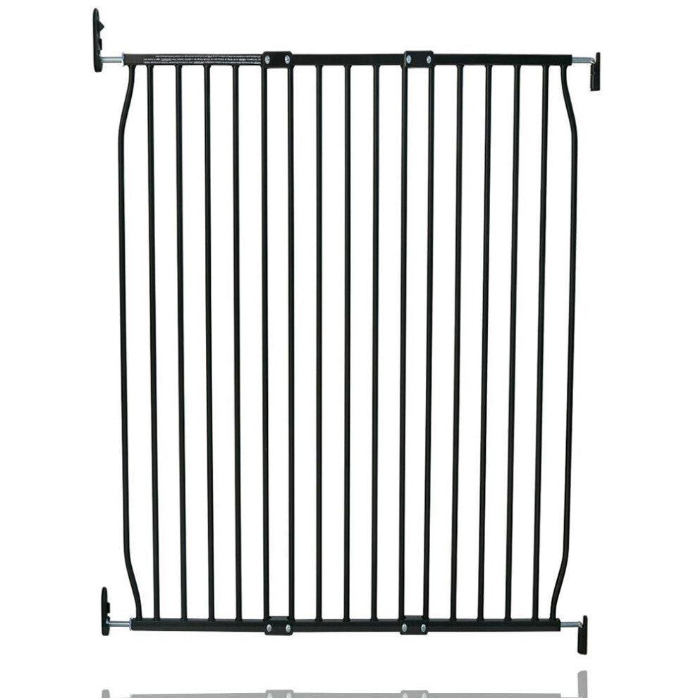 Safetots (Black, 100Cm - 110Cm) Extra Tall Screw Fit Metal Baby Gate
