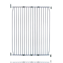 (Grey, 110cm - 120cm) Safetots Extra Tall Screw Fit Metal Baby Gate