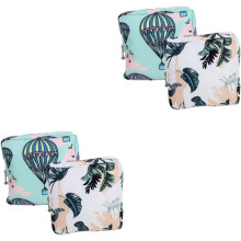 4 stuks draagbare tamponzakjes voor meisjes, maandverbandzakjes voor op reis, menstruatiezakjes, schattige lippenstiftzakjes