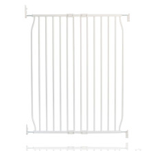(White, 80cm - 90cm) Safetots Extra Tall Screw Fit Metal Baby Gate