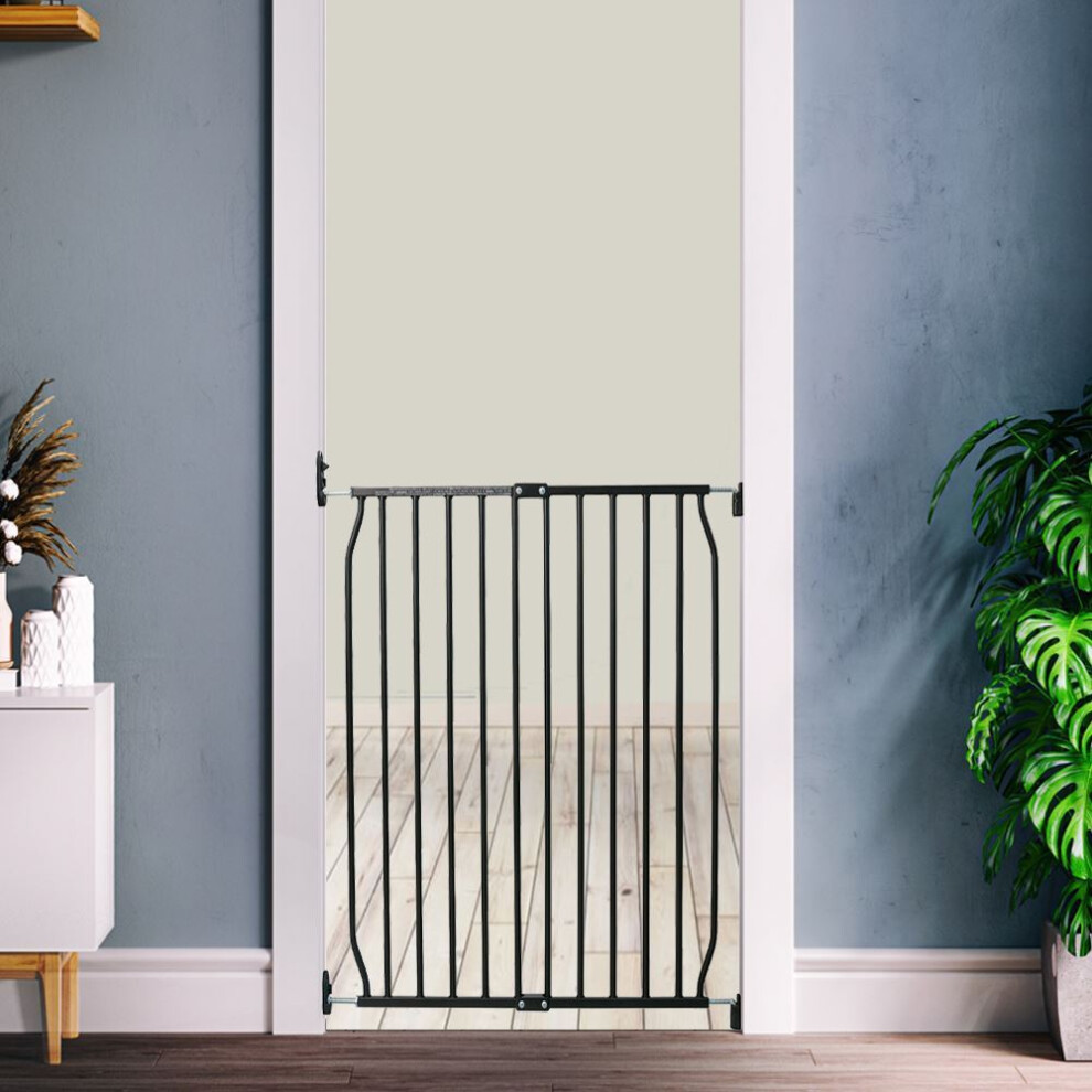 Safetots Extra Tall Screw Fit Metal Baby Gate, Black, 70Cm - 80Cm, Black - Image 2