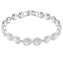 Angelic bracelet, Round cut, White, Rhodium plated + Attractive packaging(White gold)