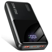 Portable Charger 20000mAh 22.5W Power Bank PD20W Fast Charging PD3.0 QC4.0 USB C Outputs & Inputs PowerBank With LCD Display For Smartphones,