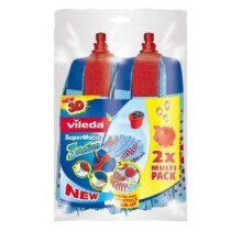 2 X Vileda Supermocio 3 Action Refill Twin Pack