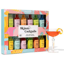 Thoughtfully Cocktails, Skinny Cocktail Mixer, Set of 12, Flavours Include Margarita, Moscow and More (Contains NO Alcohol)