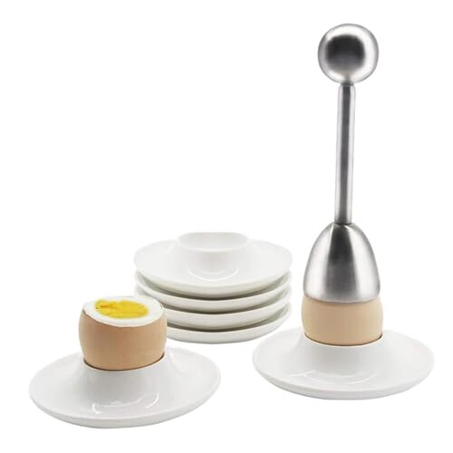 Egg Cracker Stainless Steel, Boiled Egg Cutter and Egg Opener, Egg Topper Eggshell Cutter Kitchen Egg Opener Tool Remover Egg Shell Separator Remover