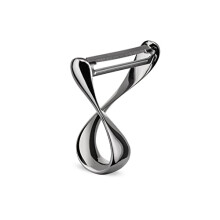 Alessi 18/10 Stainless Steel Mirror Polished Sfrido Peeler, Silver