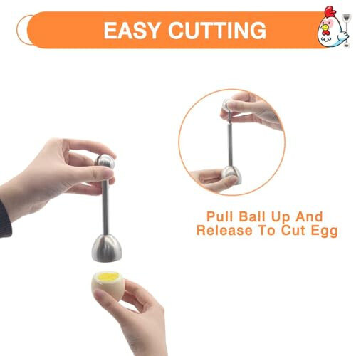 Egg Cracker Stainless Steel, Boiled Egg Cutter and Egg Opener, Egg Topper Eggshell Cutter Kitchen Egg Opener Tool Remover Egg Shell Separator Remover 2