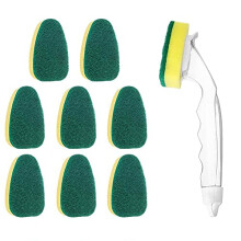 Cleaning Sponge Dish Sponge with Handle Dish Wall Sponge Washing Up Brushes with Handle Kitchen Sink Cleaning Brush Includes 1 Dishwasher Rod and 9