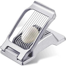 Egg Slicer, Heavy Duty Metal Egg Slicer Cutter for Hard Boiled Eggs, Dishwasher Safe & Easy to Clean, Manual Slicer Made of Stainless Steel for Egg