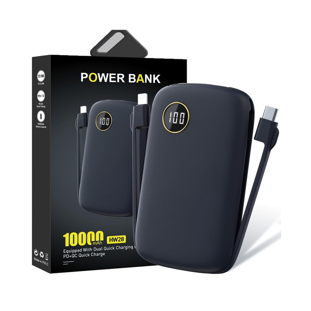 Power Bank 10000Mah Portable Charger 20W Fast Charging Powerbank With Usb C Input & Output Pack Compatible With Iphone, Ipad Dark/Blue 797246334722