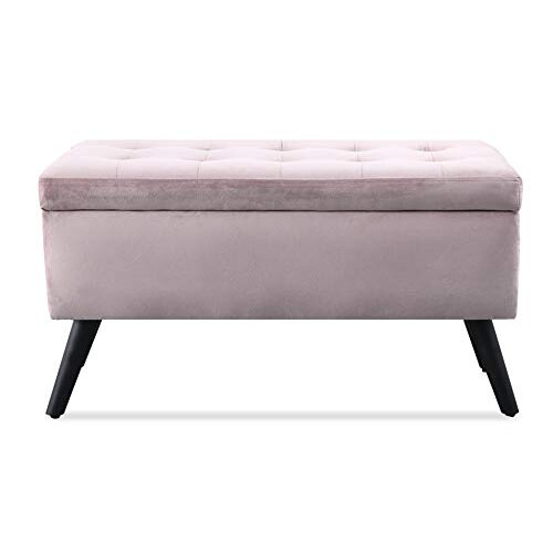 WeDoSofas Lulu Storage Velvet Stool (Blush Pink) 2