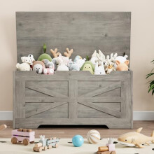 GarveeHome Storage Chest, Toy Chest With Lids, Wood Toy Organizer Box for Boys Girls With Safety Hinge, Entryway Storage Trunk Bench, Supports 350