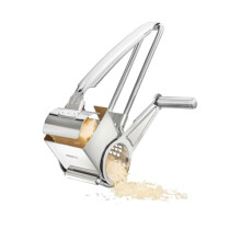 GEFU Queso Cheese Grater with Extra‑Sharp Laser Cut Drum for Hard Cheese, Nuts and Chocolate