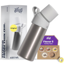 air up Steel bottle made of stainless steel Original Starter Set incl. pods in 5 flavours, sugar-free I 480ml insulated bottle with flavour, keeps