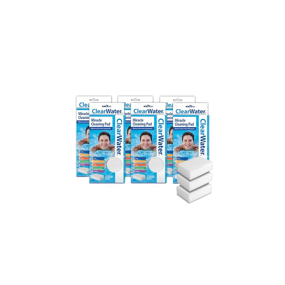 Clearwater Miracle Pad Pool And Spa Cleaning Sponge - Pack Of 18, White