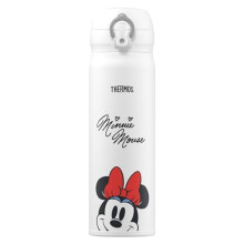 Thermos - Disney Minnie Mouse Signature Direct Drink Flask (470ml) Reusable Insulated Stainless Steel Thermal Coffee Cup, Hot or Cold Drinks, Vacuum