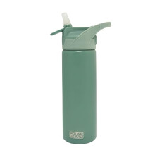 Polar Gear 575ml Stainless Steel Water Bottle with Straw - Double Wall Insulated Water Bottle With Straw - Leakproof Sports Water Bottle with Push